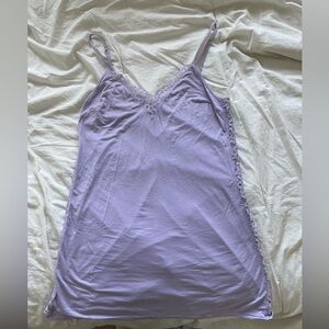 Victoria's Secret Lilac Lace Trim Slip Dress